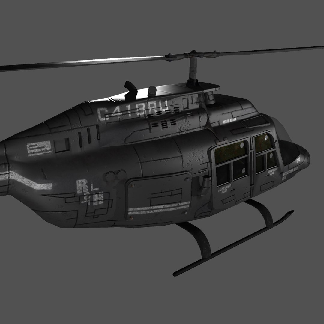 Bell Jet Ranger Helicopter 3d Model