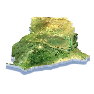 Ghana Terrain Map model