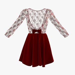 3D gown dress model