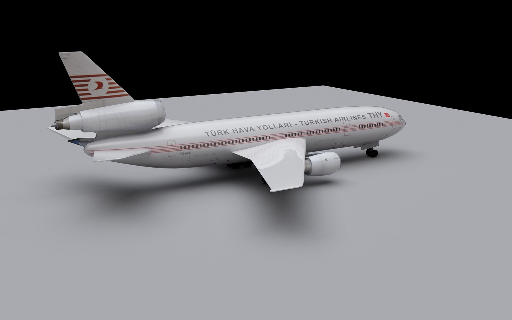 Turkish Airlines DC-10 プラモデル 飛行機 模型 DC-10-10 1:200