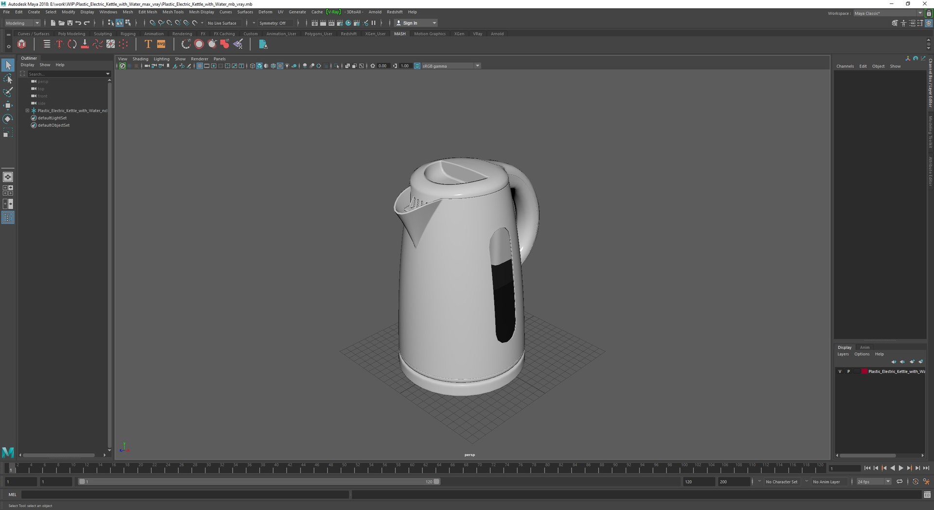 Plastic Electric Kettle With Water 3D Model TurboSquid 2294244