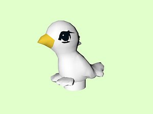 lego bird piece 3D model