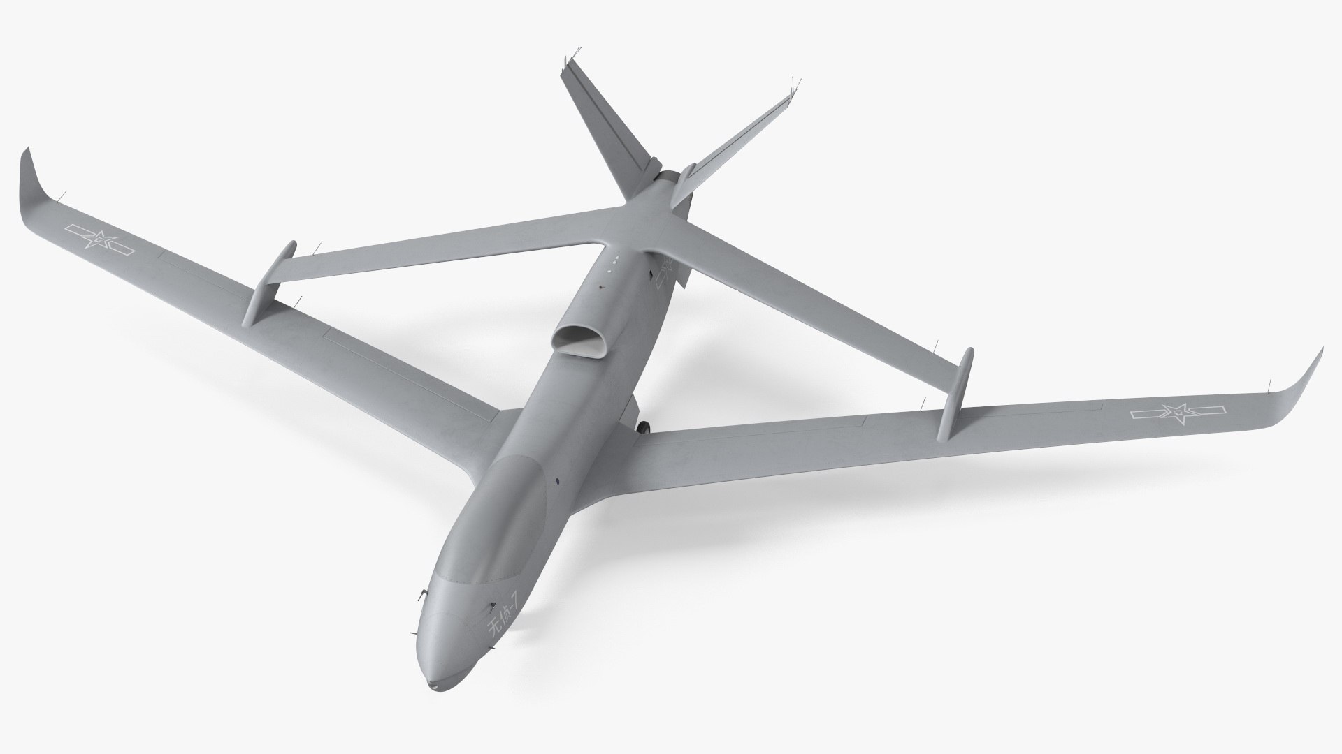 Chengdu Xianglong WZ7 UAV Rigged 3D model preview