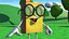 Pose De Pie De Personaje De Libro Amarillo De Toon