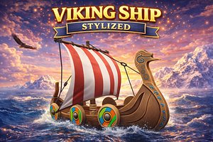 viking ship 3D model