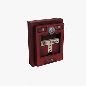 3D Fire alarm button