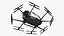 Selbstfliegende Passagierdrohne mit weißem Rigged