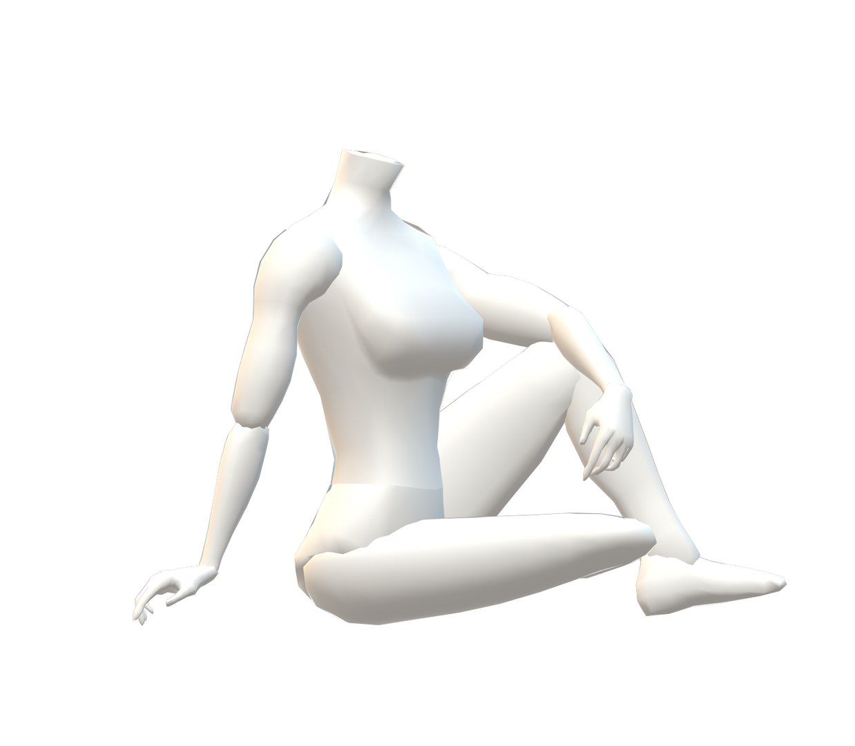 Female Sitting Model - TurboSquid 1490259