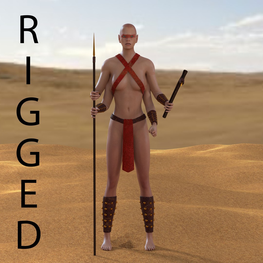 3d Arms Woman Warrior Model