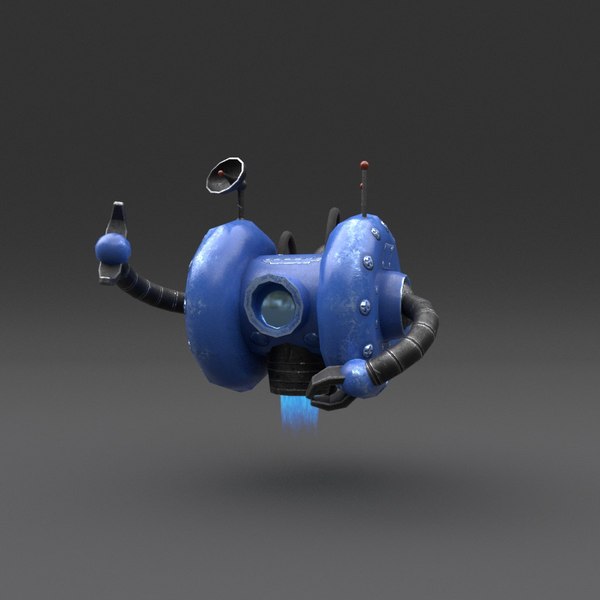 3D robot blender rigged