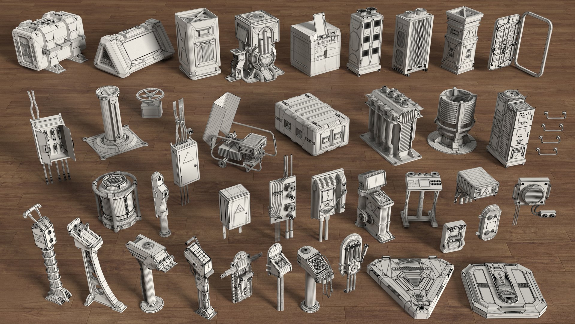 3D Industrial Units Collection 1 - 40 Pieces - TurboSquid 2377894