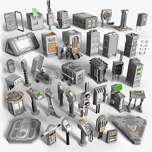3D Industrial Units Collection 1 - 40 pieces