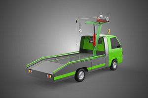 ELECTRIC WINCH HOIST REMOTE SWIVEL CRANE HOOK JIB TRUCK PICKUP 3D model