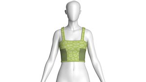 Girls Olive Leopard Bustier Bralette