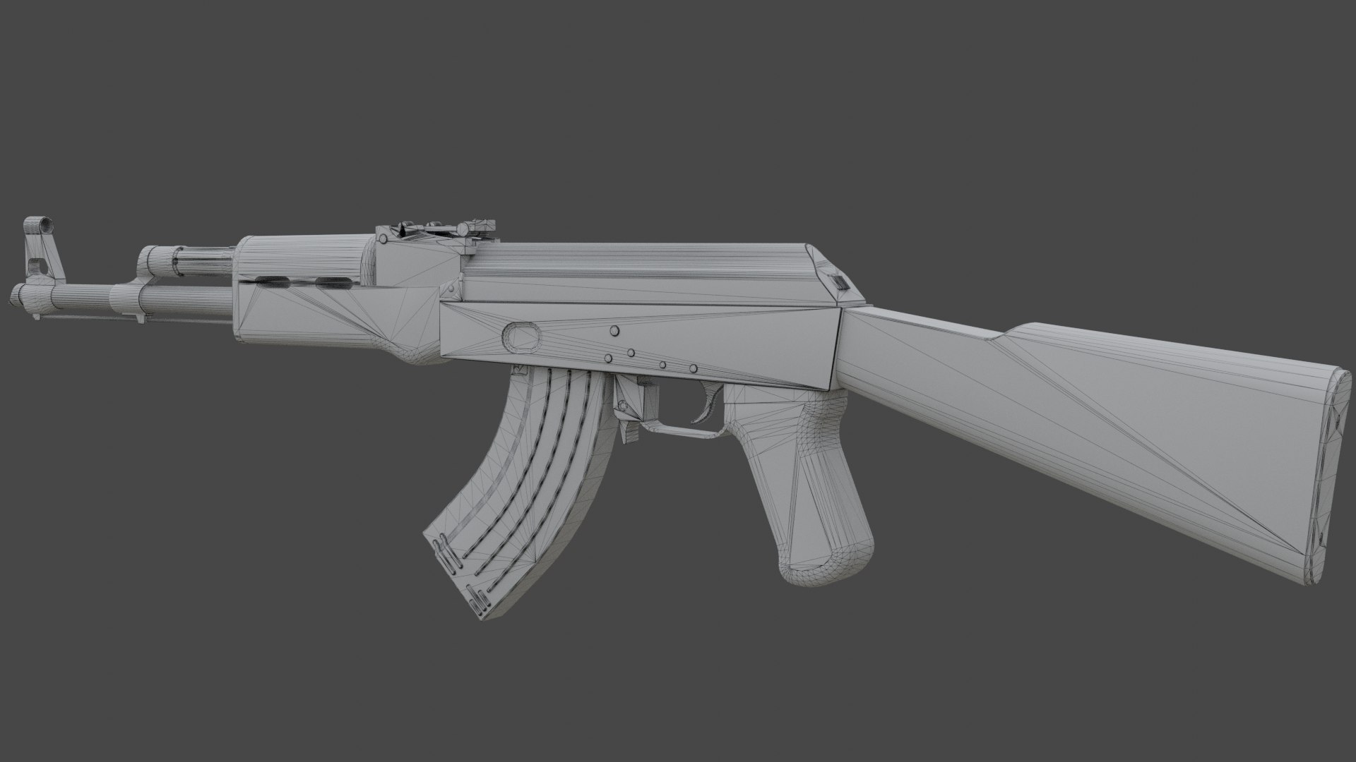 Ak 47pbr Textured 3D Model - TurboSquid 1870026