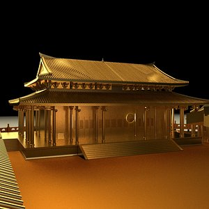 3D chinese courtyard model
