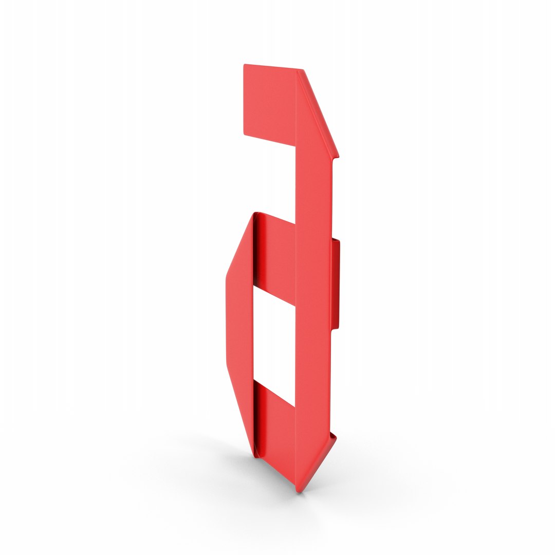 Red Ribbon Number 6 3D model - TurboSquid 2166251