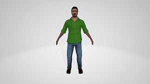 3D Indian Man model