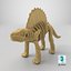 Dimetrodon Dinosaur Skeleton Toy 3D model