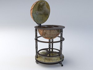 3D model globe drinks