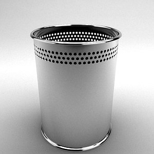 trash bin materials 3d model