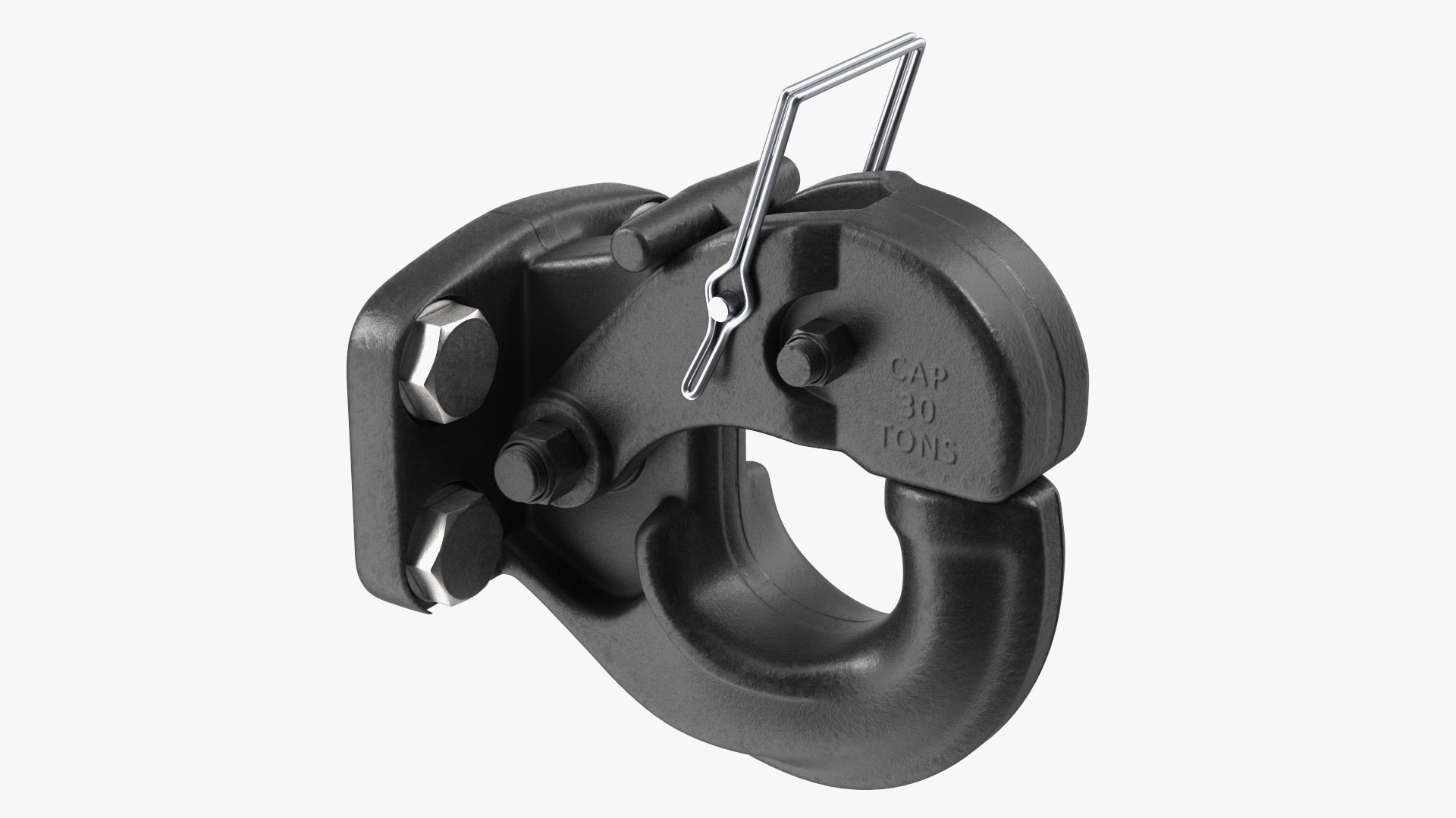 Pintle Hook Hitch 3D model preview