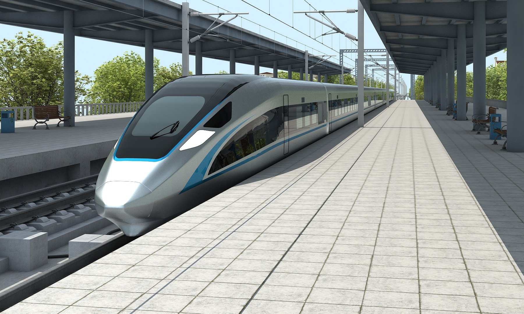 Train Station 3D Model - TurboSquid 2086084