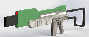 3d model concept conceptual gun