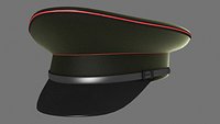 German WW2 Waffen SS Infantry Officer visor cap