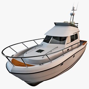 motorboat yacht beneteau antares 3d c4d