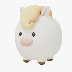 Balloon-style 3D Character-Horse