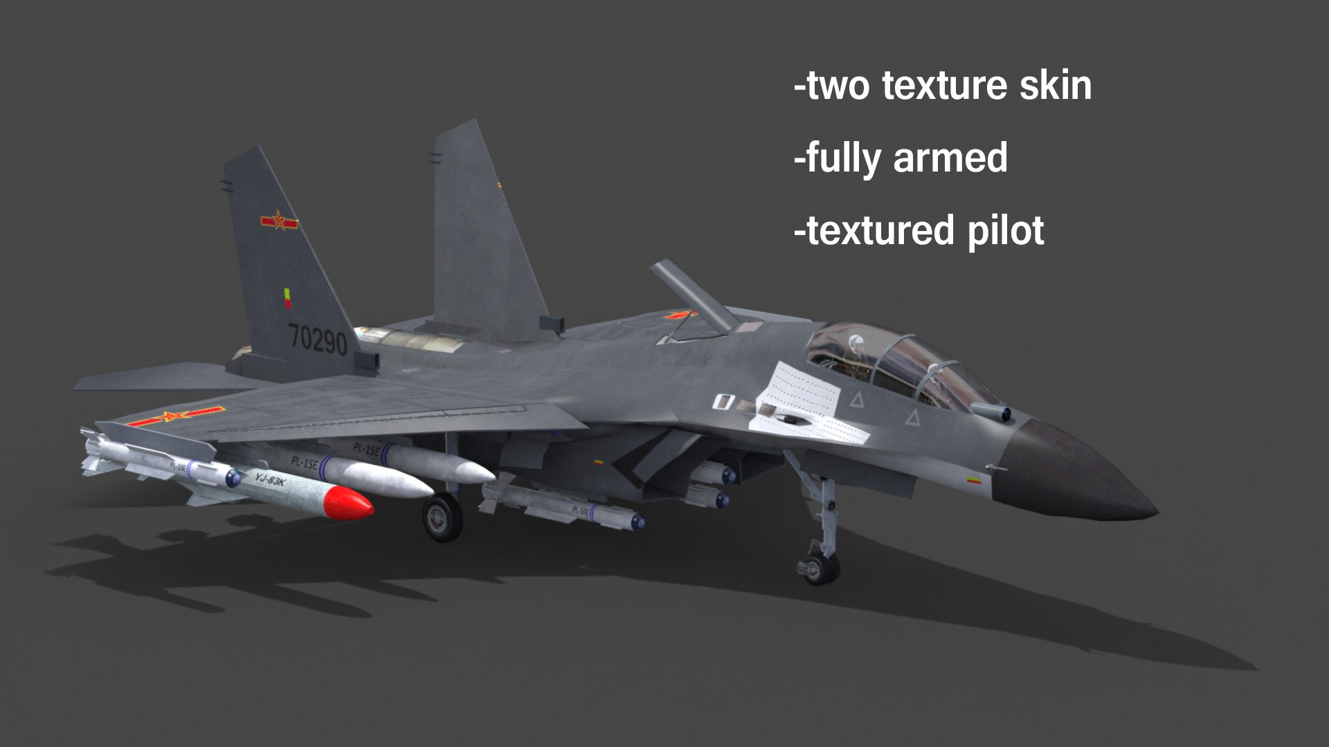 Chinese J16 Fighter Jet 3D - TurboSquid 1972167