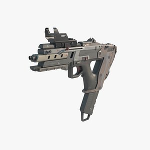 Future Science Fiction Repeating Pistols 3D model