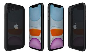 apple iphone 11 black 3D