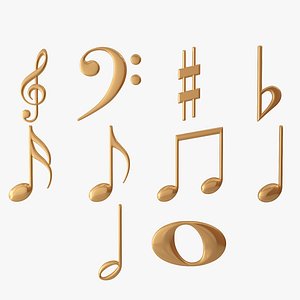 Golden Musical Notes