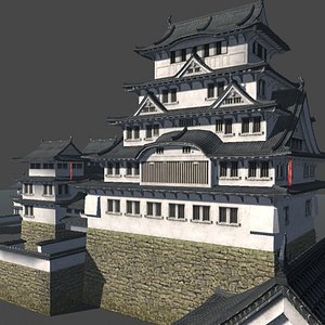 3d model japanese castle japan