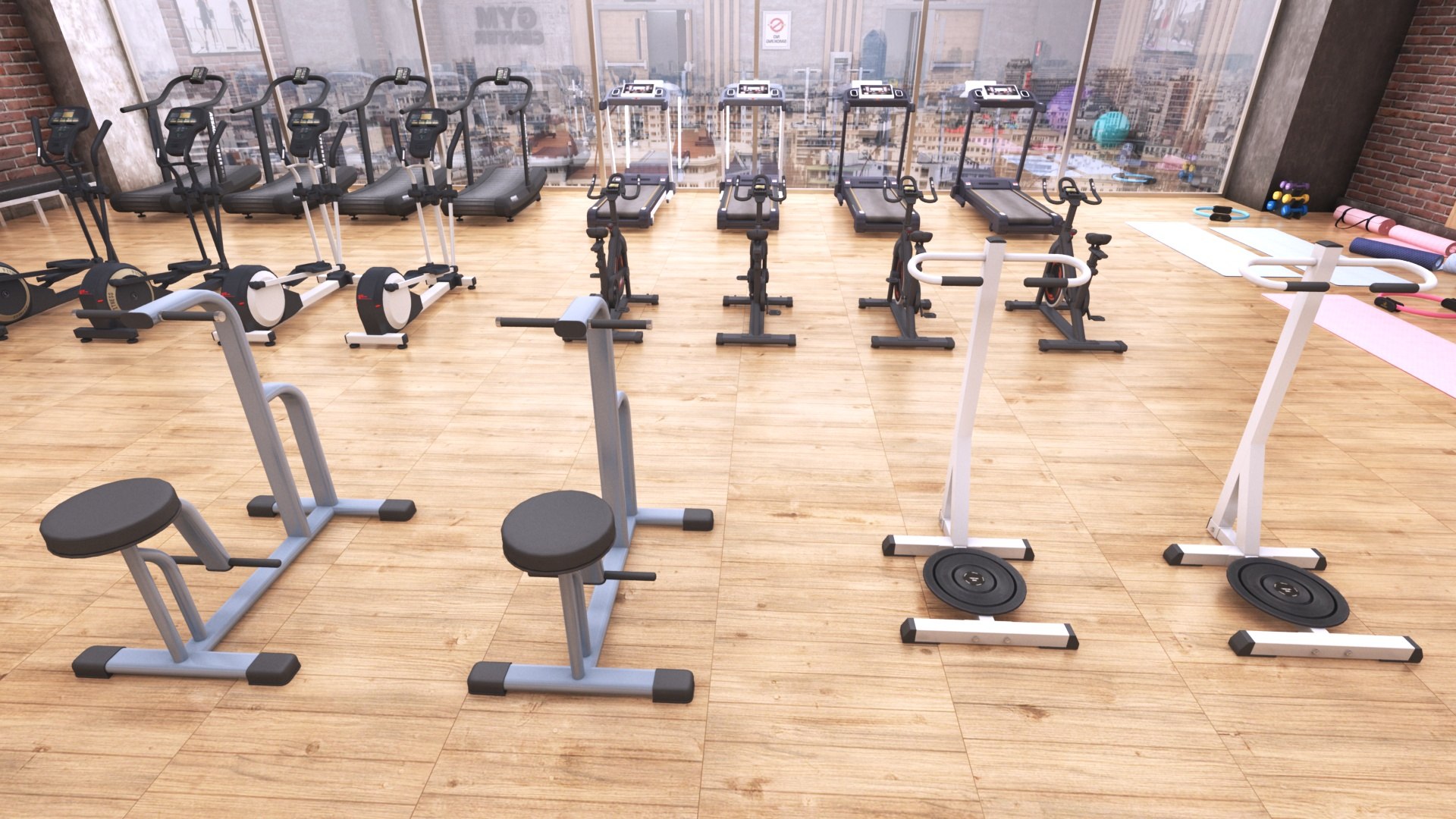 3D GYM Interior 01 - TurboSquid 1949588