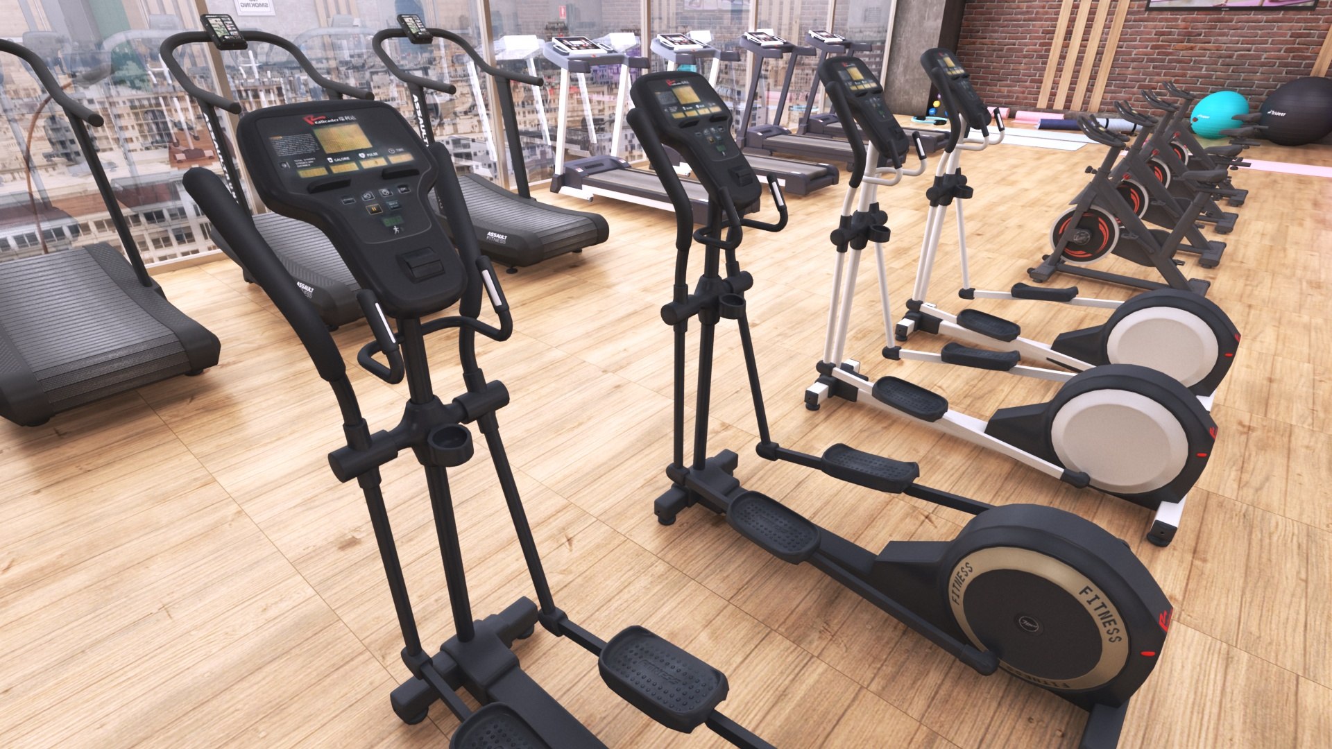 3D GYM Interior 01 - TurboSquid 1949588