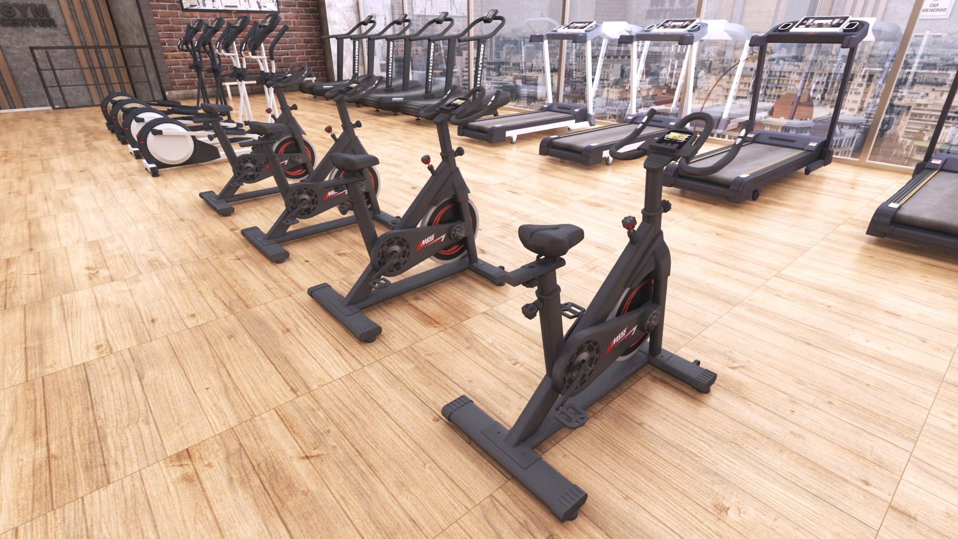 3D GYM Interior 01 - TurboSquid 1949588