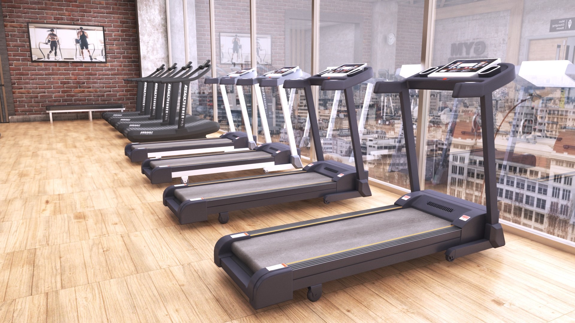 3D GYM Interior 01 - TurboSquid 1949588
