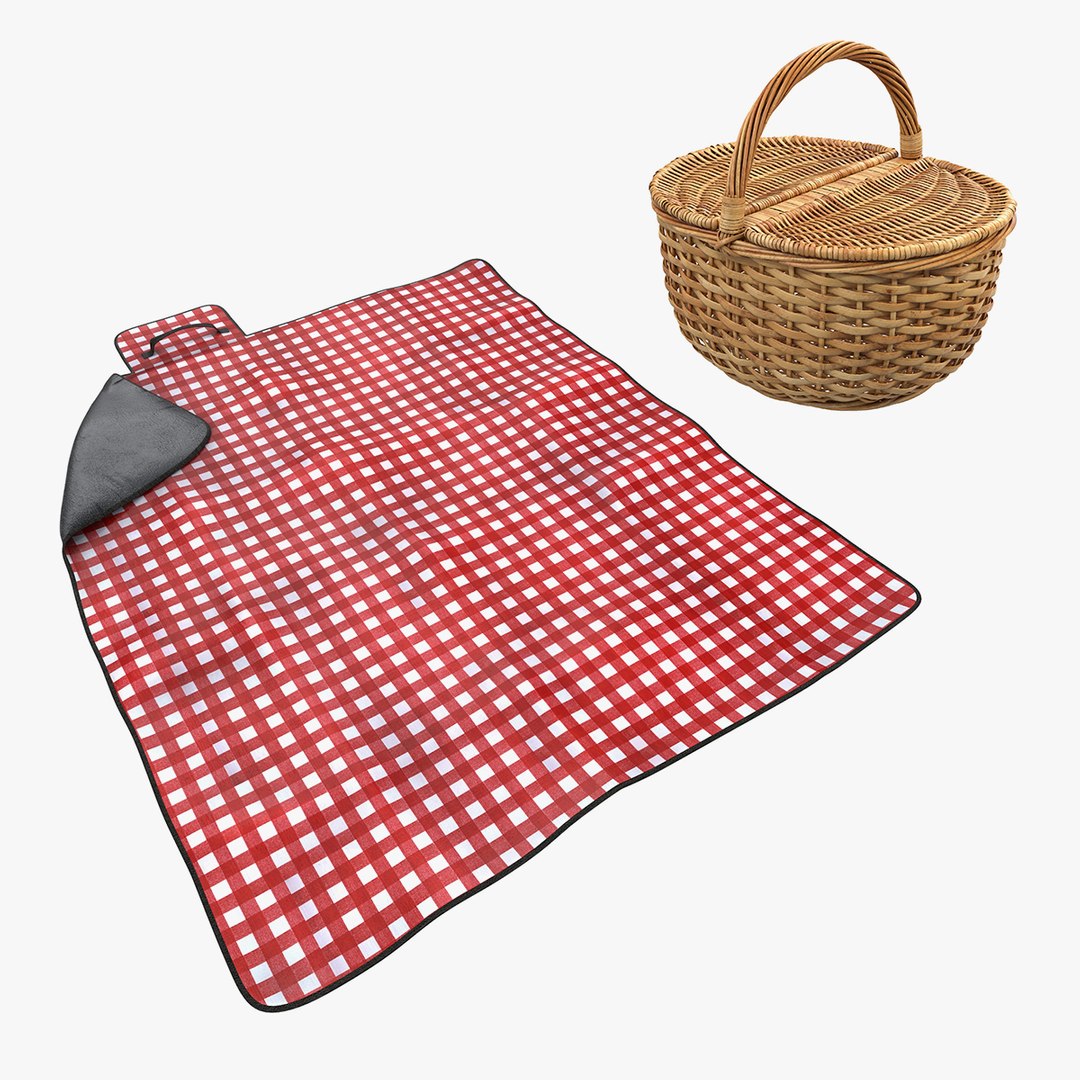 Picnic Accesories Collection 3D model preview