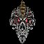 Badass Gothic Punk Skull Ring avec des pierres précieuses Fichier CAO STL 3D pour l'impression 3D - GP34-GS