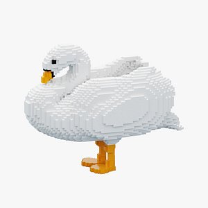 Voxel Swan 3D