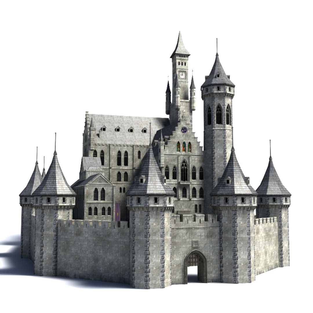 Средневековый замок 3d модель
