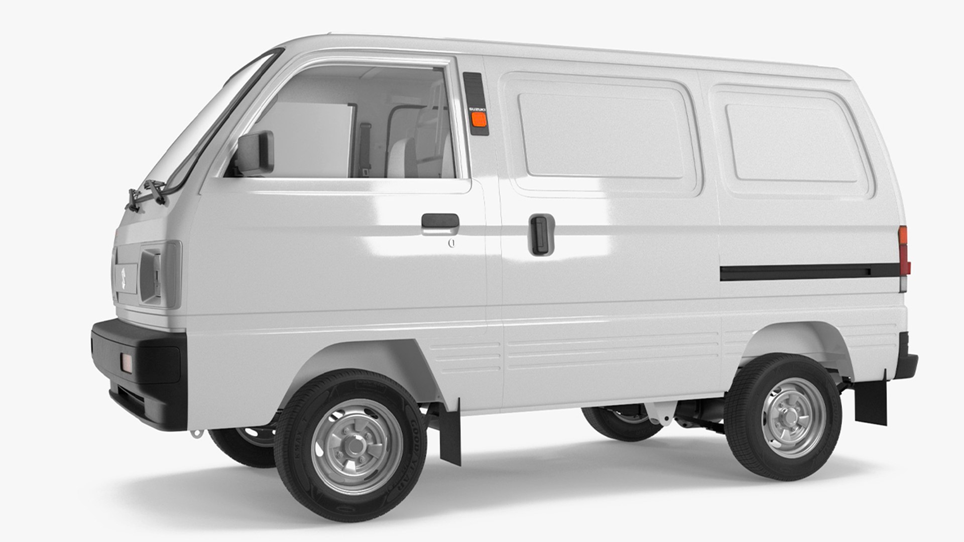 Suzuki Super Carry Van White 3D model preview