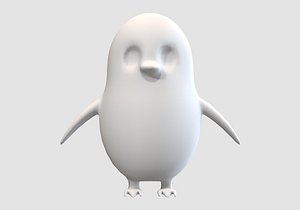 little cartoon penguin model