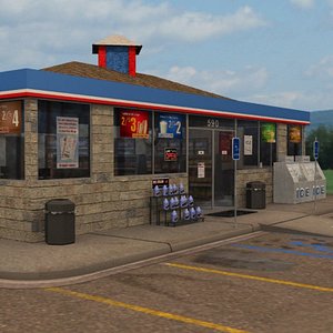 3D Convenience Store Model