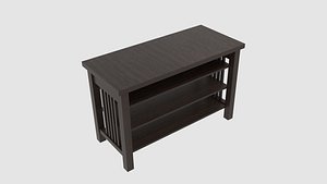 triple shelf table 3D