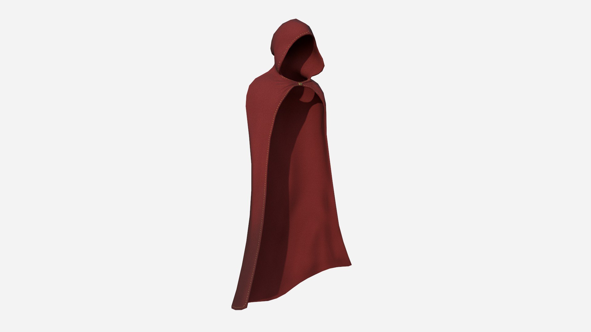3D Model Medieval Cloak A03 Full Red - Fantasy Character Design ...