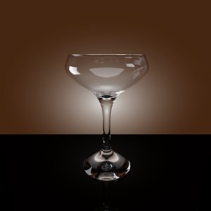 martini glass 3d obj